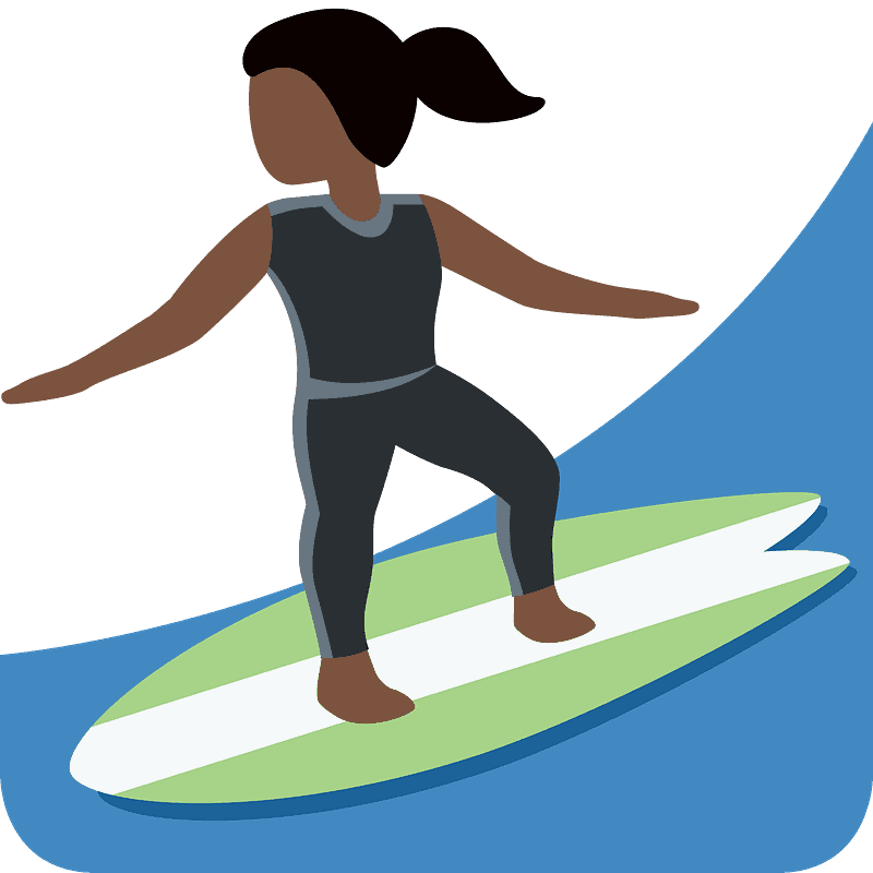 Woman surfing