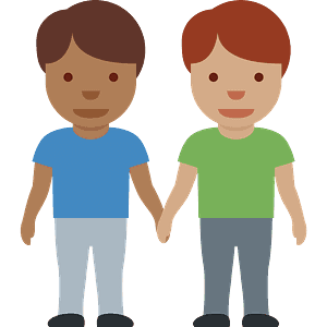 Men holding hands