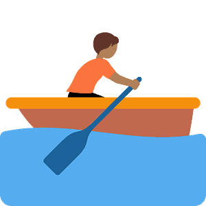 Person rowing boat