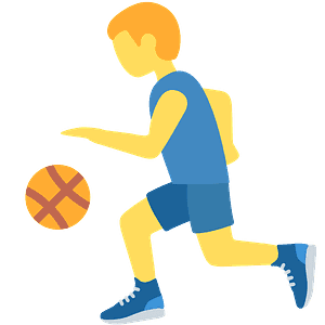 Man bouncing ball
