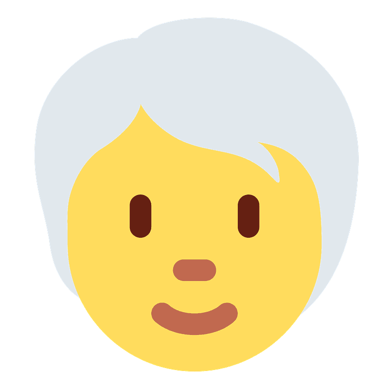 Person: white hair