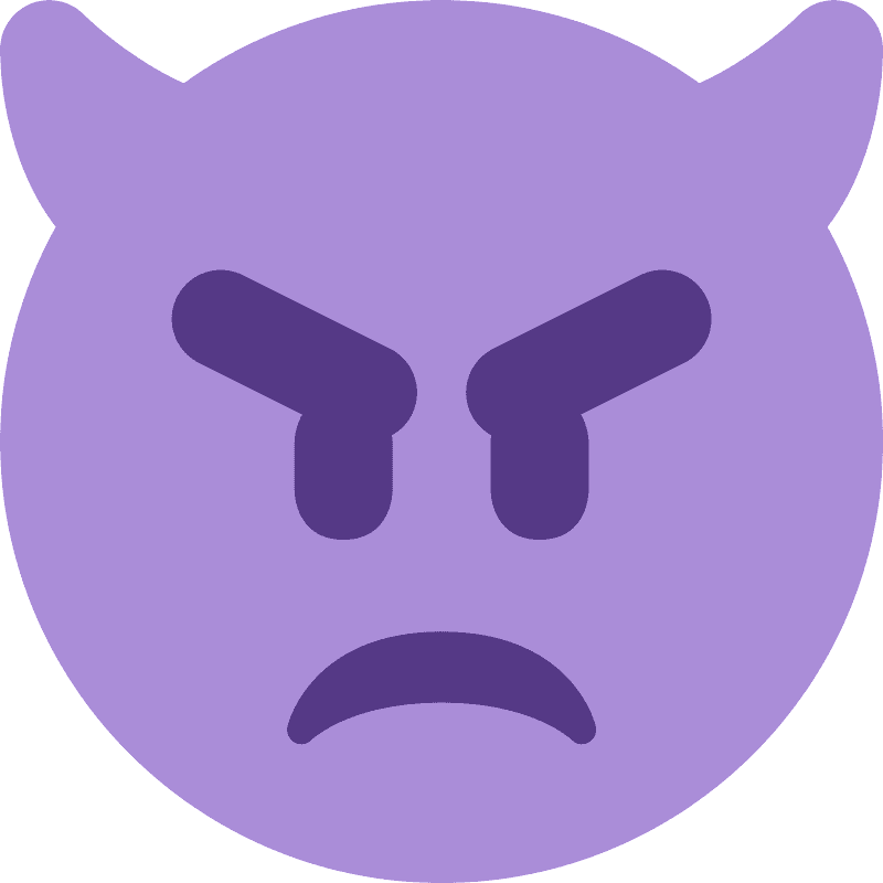 Angry face with horns