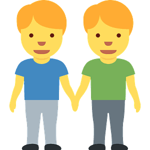 Men holding hands