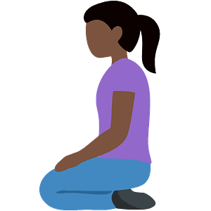 Woman kneeling