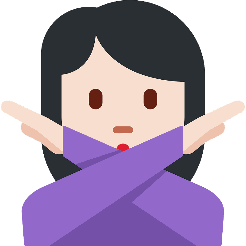 较深肤色 禁止手势女