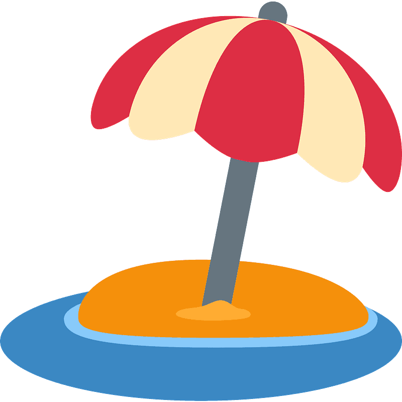 Beach with umbrella