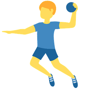 Man playing handball