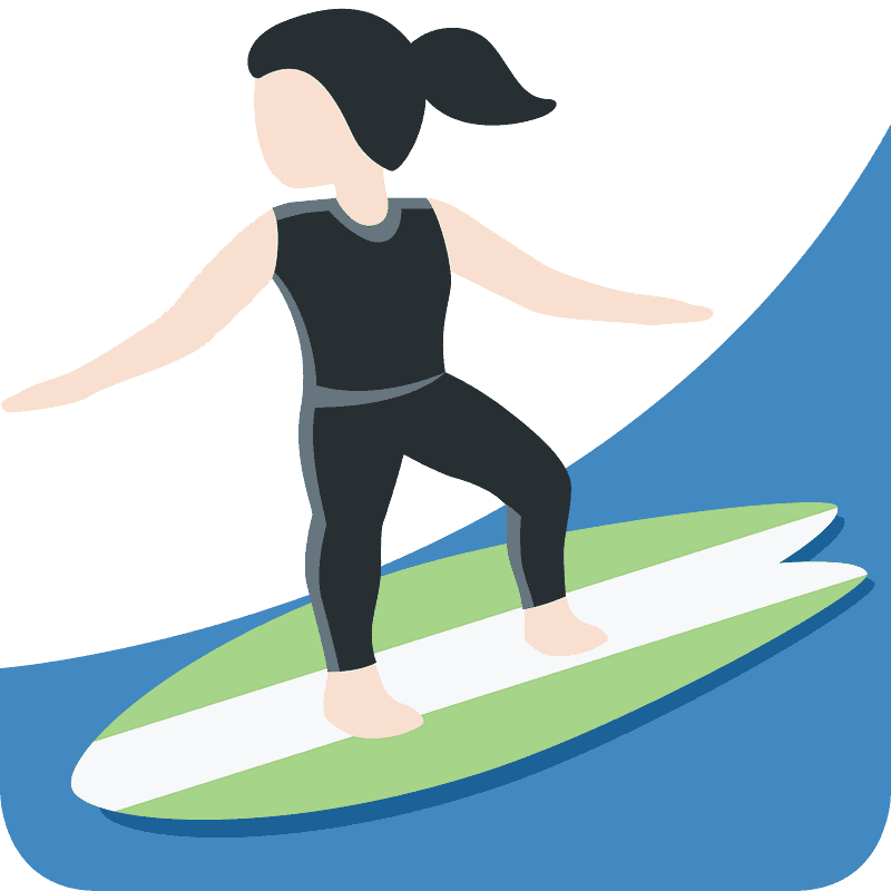 Woman surfing