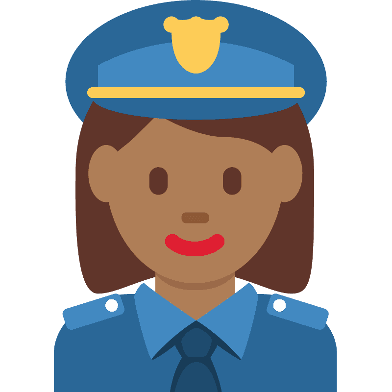 较深肤色 女警察