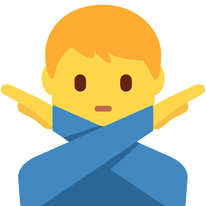 Man gesturing NO