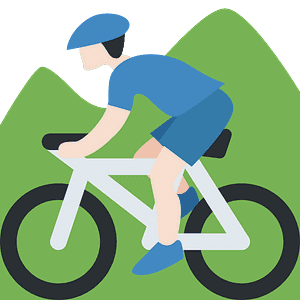 Man mountain biking