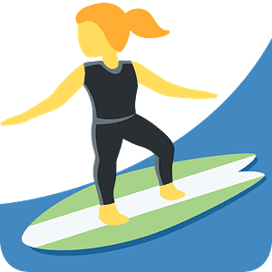 Woman surfing