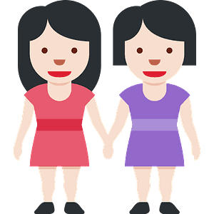 Women holding hands
