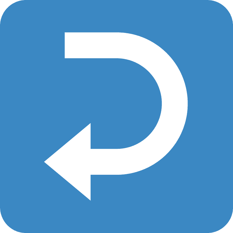 Right arrow curving left
