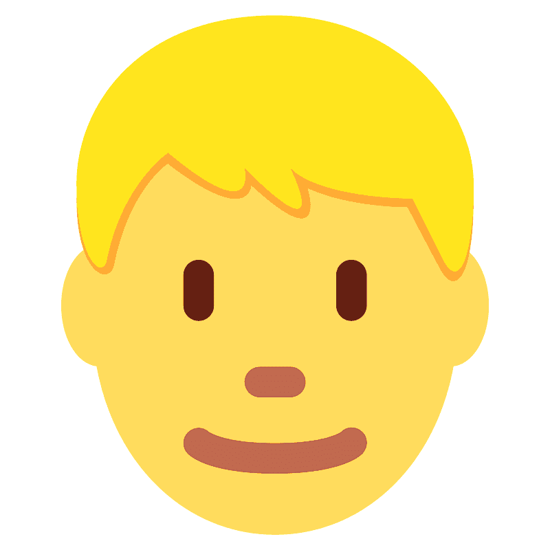Man: blond hair