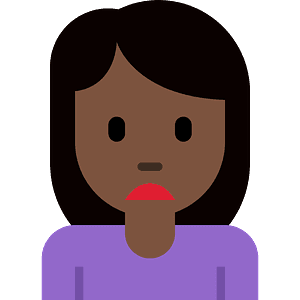 Woman frowning