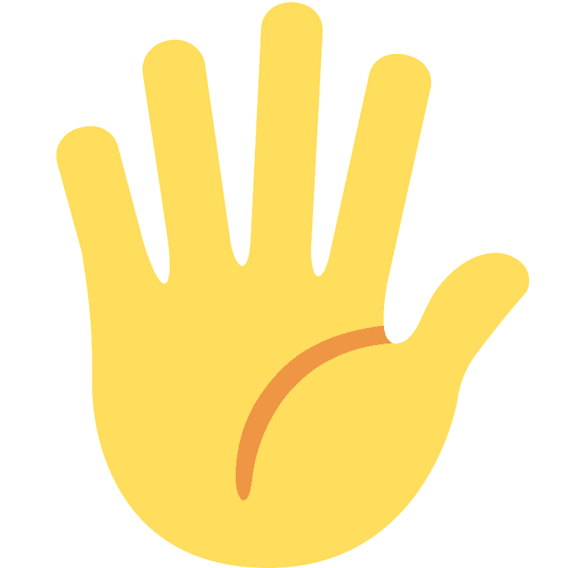 Hand with fingers splayed - Free vector emoji on creazilla.com