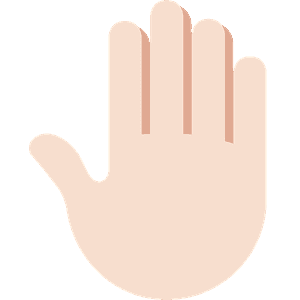 Raised back of hand