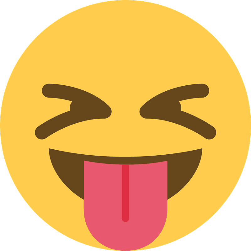 Squinting face with tongue