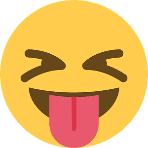 Squinting face with tongue