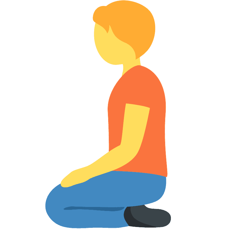Person kneeling