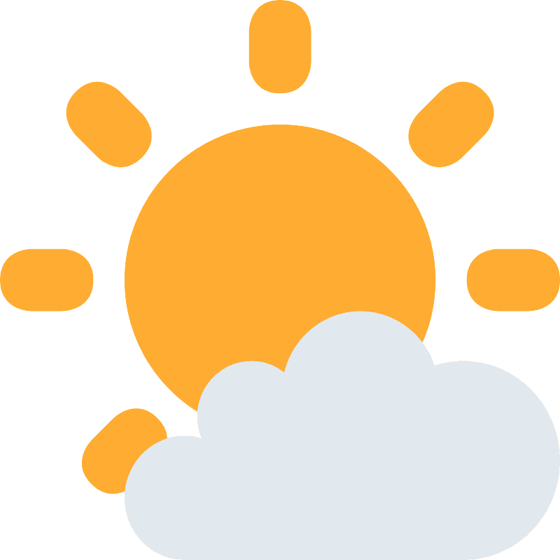 Sun behind small cloud