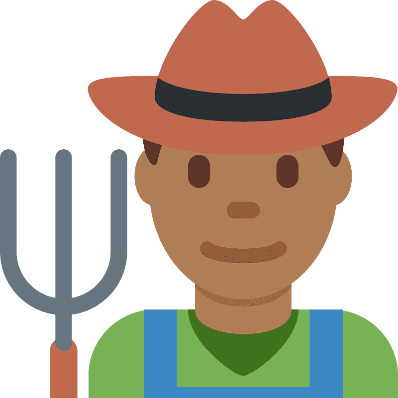 Man farmer - Free vector emoji on creazilla.com