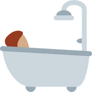 Person taking bath