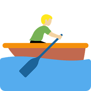 Man rowing boat