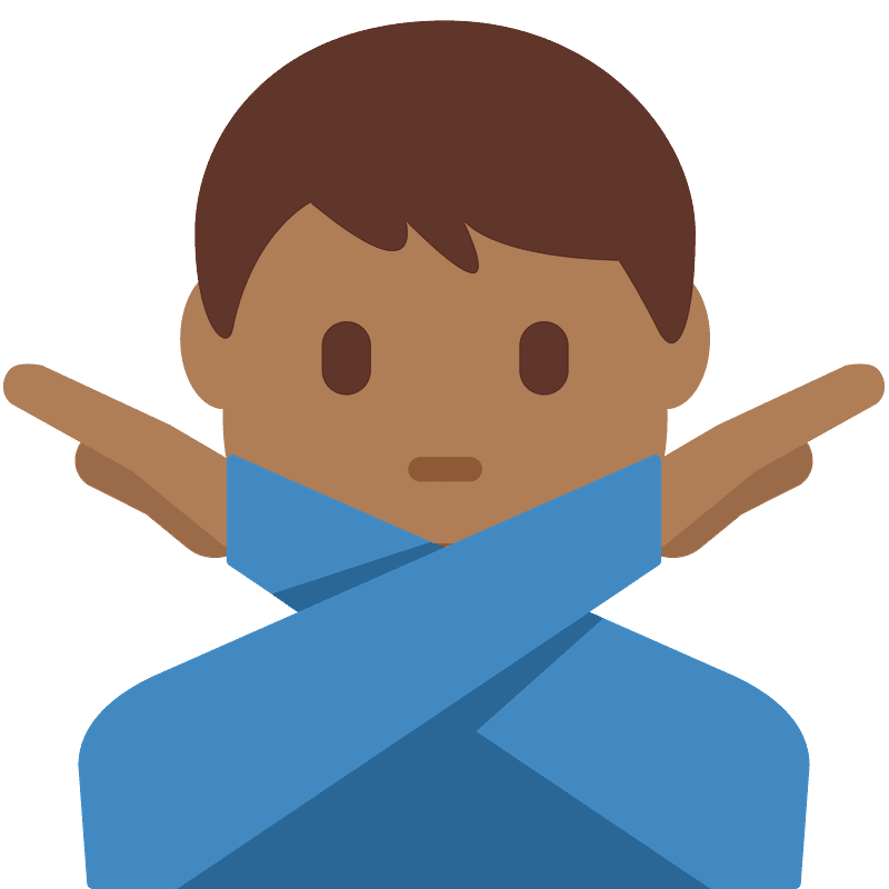 Man gesturing NO