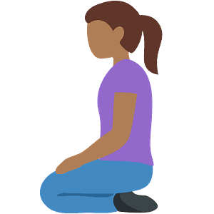 Woman kneeling