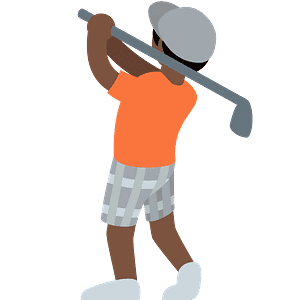 Person golfing