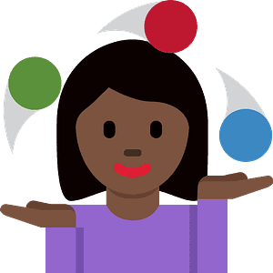 Woman juggling