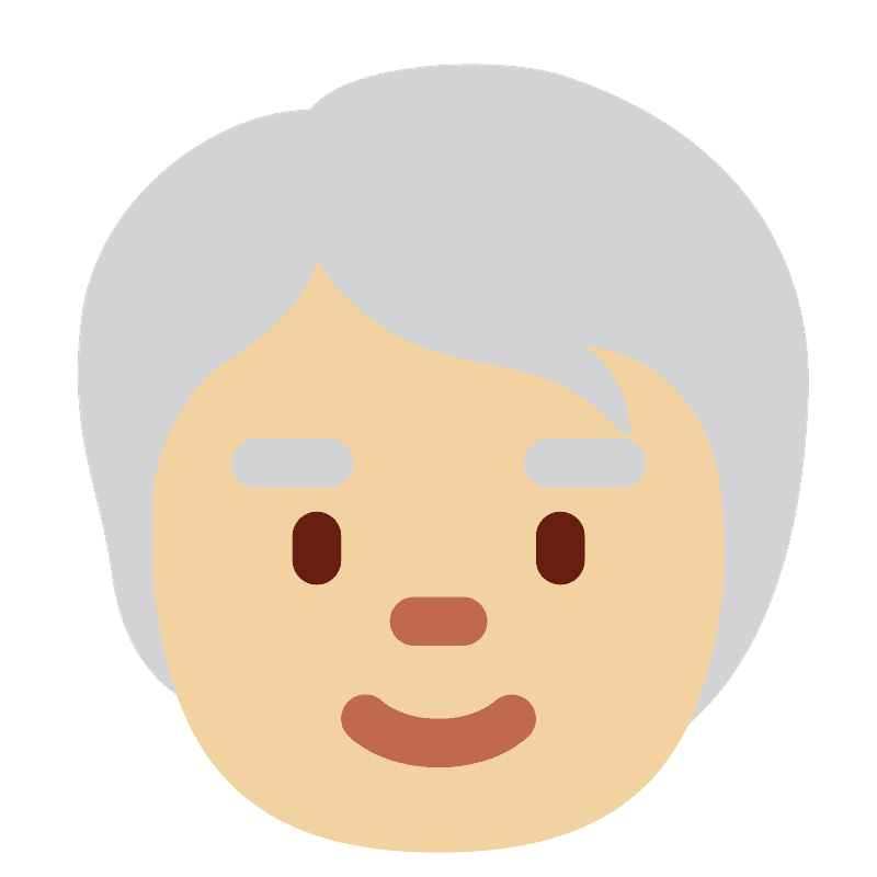 연한 갈색 피부 노인