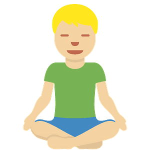 Man in lotus position