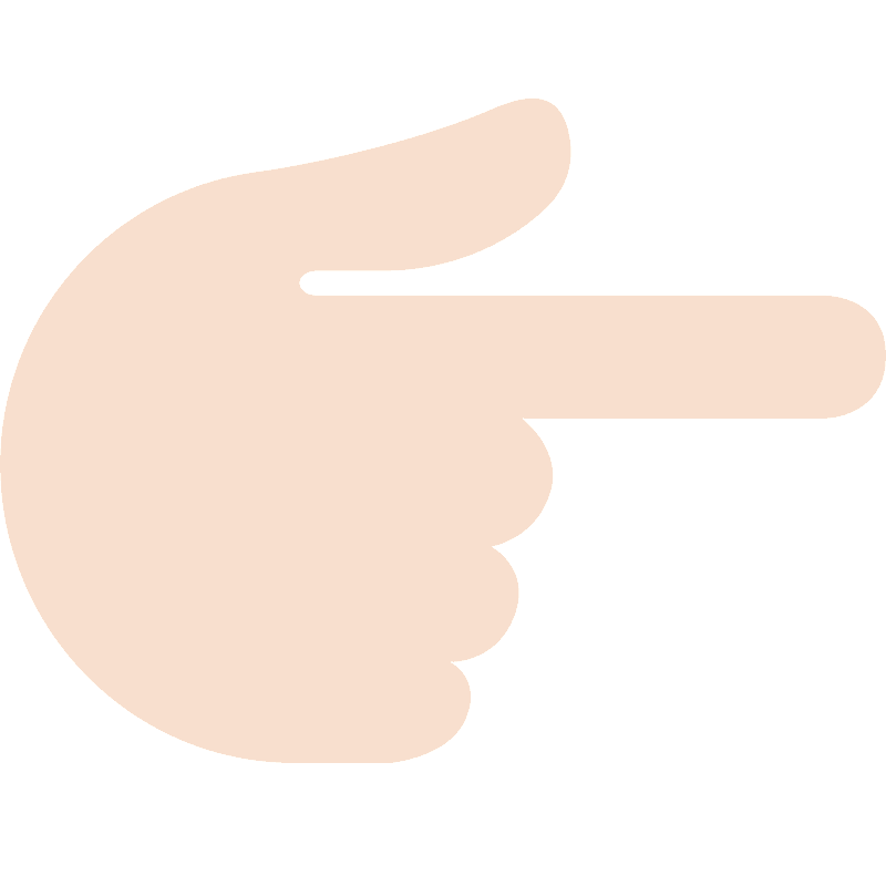薄い肌色 右指差し
