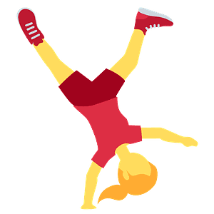 Woman cartwheeling
