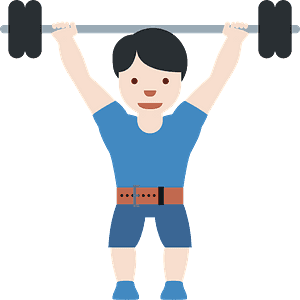 Man lifting weights