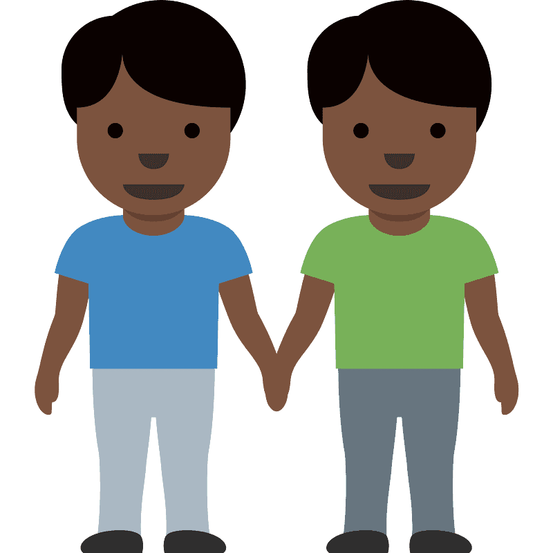 Men holding hands