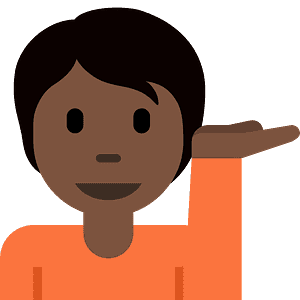 Person tipping hand