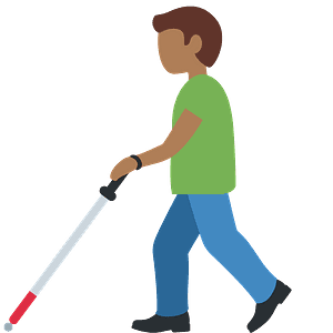 Man with white cane