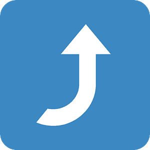 Right arrow curving up