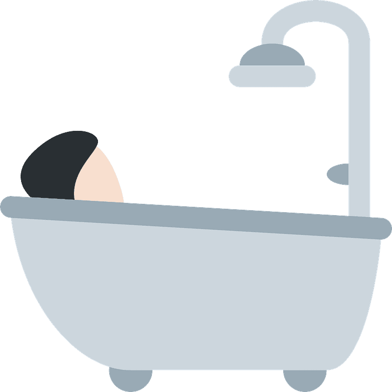 Person taking bath