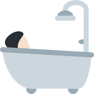 Person taking bath
