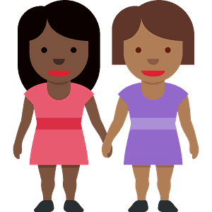 Women holding hands