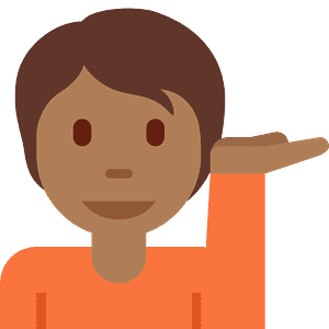 Person tipping hand