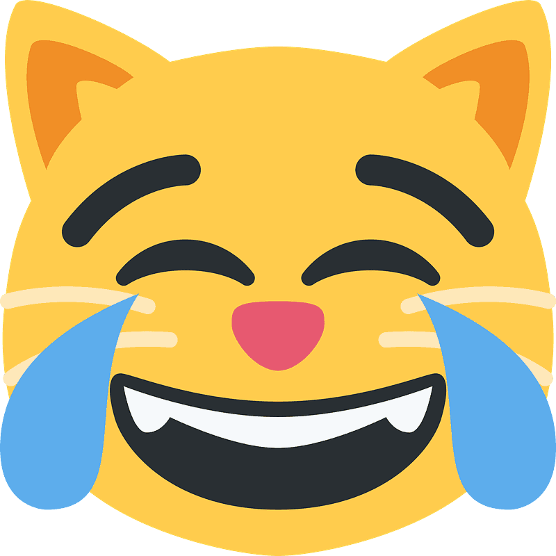 Cat with tears of joy