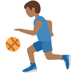 Man bouncing ball
