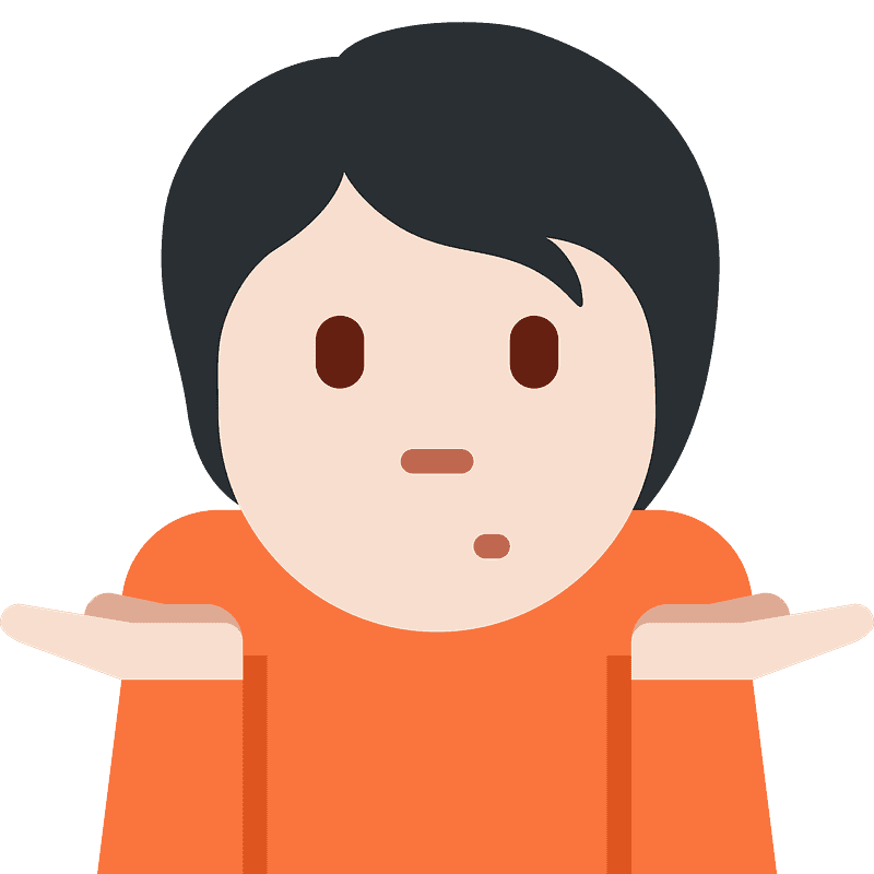 Warna kulit cerah orang mengangkat bahu