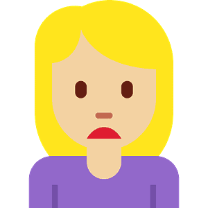 Woman frowning